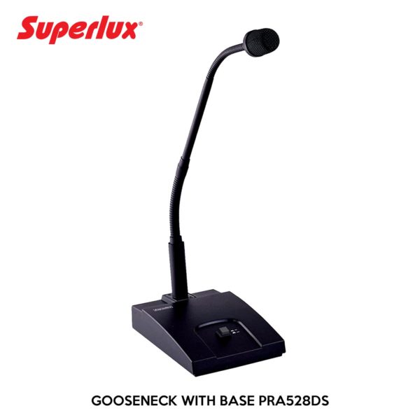 SUPERLUX GOOSENECK WITH BASE PRA528DS