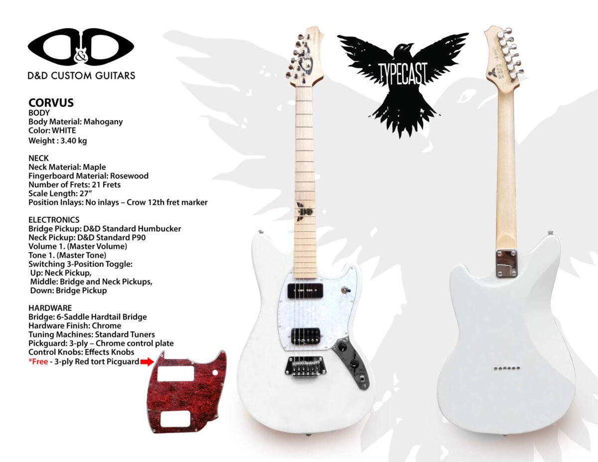 D&D CORVUS ELECTRIC GUITAR - Steve Badiola Signature Guitar - Image 8