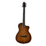 D&D  CATALINA SE ELEC-ACOUS GUITAR SOLID FLAME OKUME PU W/BAG