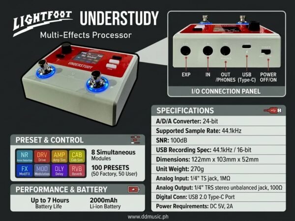LIGHTFOOT UNDERSTUDY MULTI EFFECTS PROCESSOR